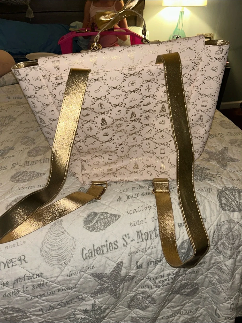 BNWOT Bath & Body Works Disney Tote with Gold Accents